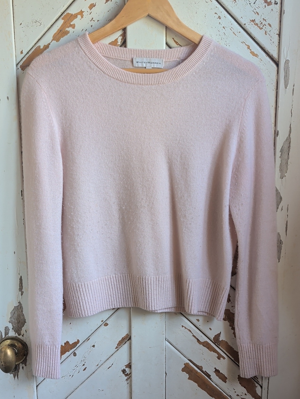 White+Warren Blush Pink Cashmere Sweater